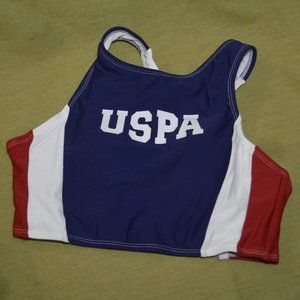 U.S. Polo Assn. Sport Bra Medium Blue Red White